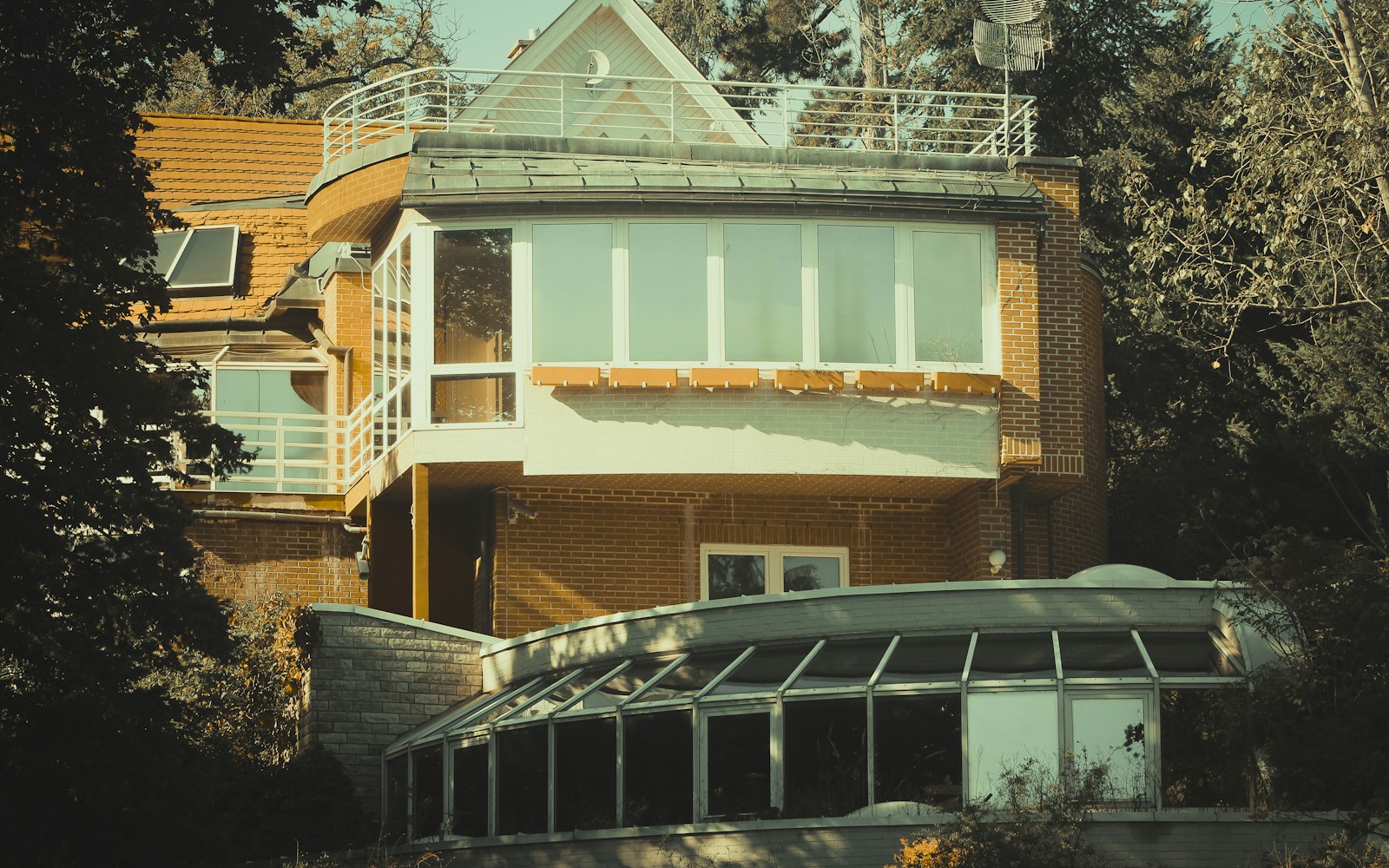 Home exterior with a finished sunroom addition